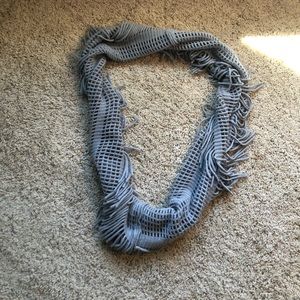 Grey, Fringe Scarf
